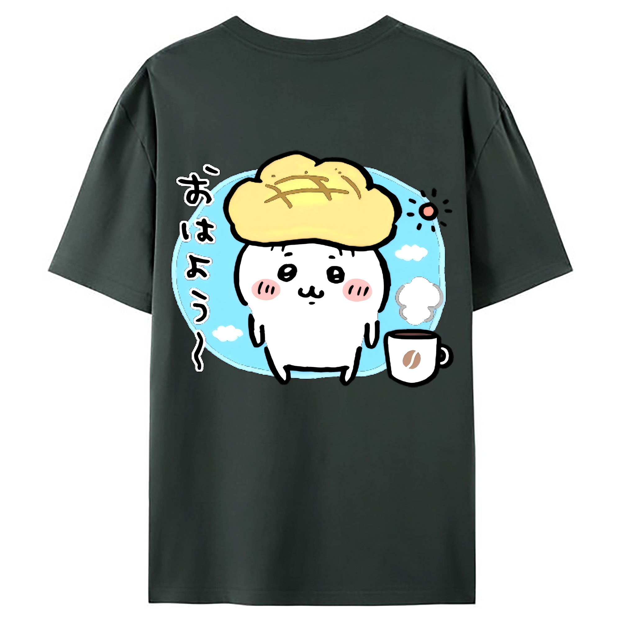 （画像用） ちいかわ ちいかわ Chii-kawa chiikawa 綿100％ メンズ半袖Tシャツ（バックプリント） 通気性